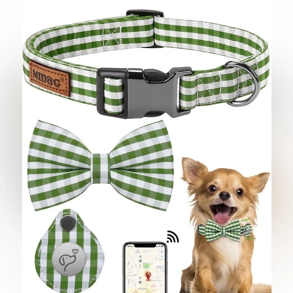 Air Tag Holder Case, Adjustable Soft Collar with Quick-Release Metal Buckle S